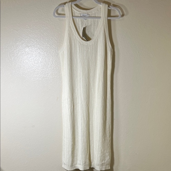 Banana Republic Cream Ribbed Knit Dress - Picture 1 of 7